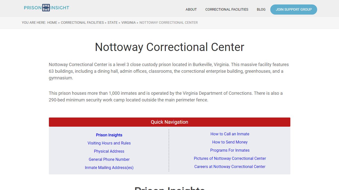 Nottoway Correctional Center - Prison Insight